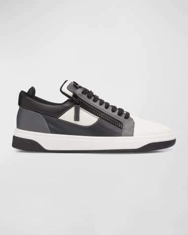 Giuseppe Zanotti Men's Leather Low-Top Zip Sneakers