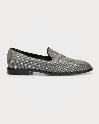 Giuseppe Zanotti Men's Flavio 20 Rhinestone-Embellished Loafers