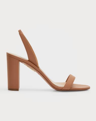 Aquazzura So Nude Lambskin Halter Sandals
