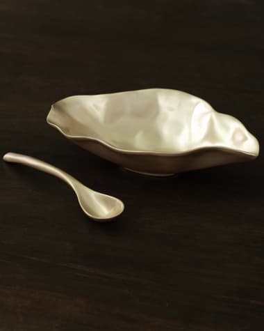 Beatriz Ball SIERRA MODERN Maia Medium Bowl with Spoon (Gold)