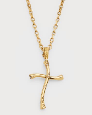 Marco Dal Maso 18k Gold Diamond Cross Pendant