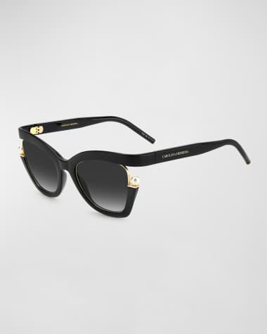 Carolina Herrera Pearly Polyamide Butterfly Sunglasses