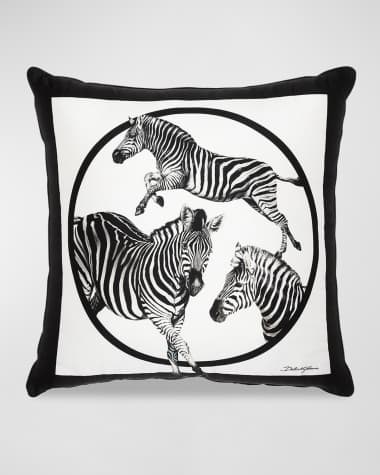 Dolce&Gabbana Casa Medium Zebra Silk Cushion