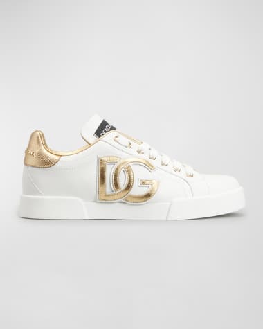 Dolce&Gabbana Bicolor Low-Top Leather Sneakers