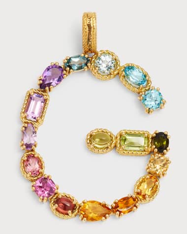 Dolce&Gabbana Yellow Gold Multi Fine Gem Charm, Letter G