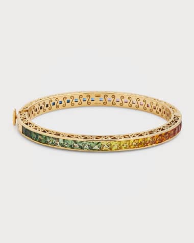 Dolce&Gabbana 18K Yellow Gold Multi-Sapphire Rainbow Colored Bracelet