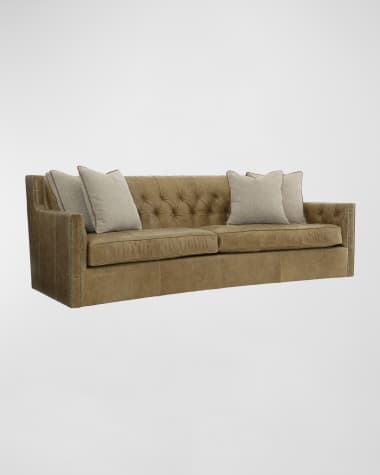 Bernhardt Candace Leather Sofa, 96"