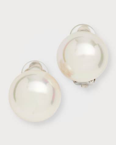 Majorica Mabe Pearl Clip Earrings