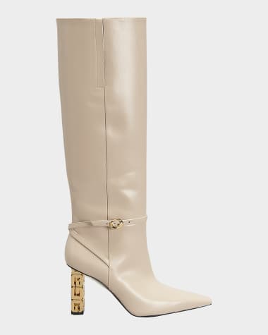 Givenchy G Cube Calfskin Ankle-Buckle Boots