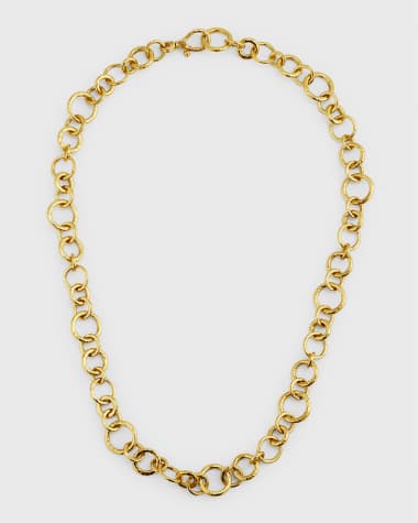 Gurhan 24K Yellow Gold Hoopla Link Necklace