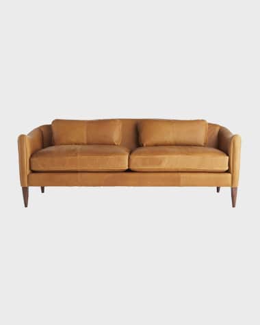 Arteriors Vincent Leather Sofa 80.5"