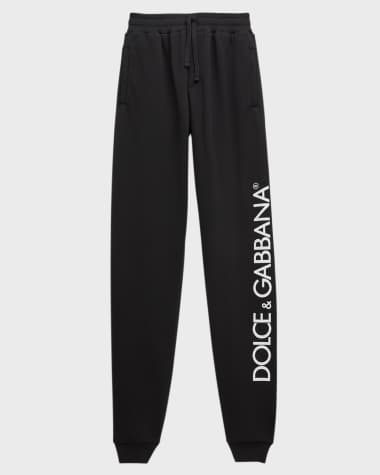 Dolce&Gabbana Boy's Logo-Print Joggers, Size 8-14