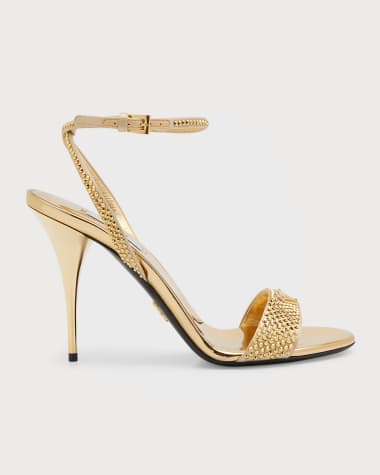 prada gold flats