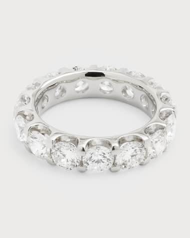 Neiman Marcus Lab Grown Diamonds Lab Grown Diamond 18K White Gold Eternity Ring, Size 6, 5.0tcw