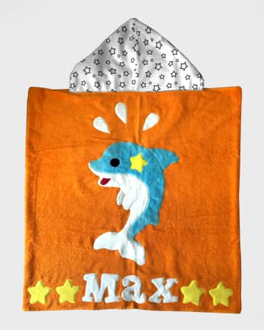 Boogie Baby Kid's My Friend Flip Hooded Towel, Personalized