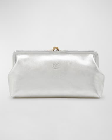 Il Bisonte Classic Vaccjetta Leather Clutch Bag