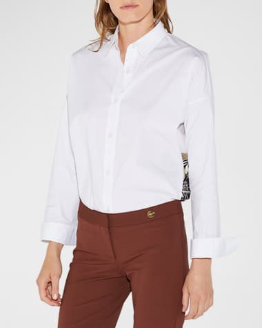 CALLAS Milano Sirene Silk Scarf Poplin Shirt