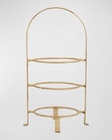 Juliska Provence Rattan Triple Tiered Server - Whitewash