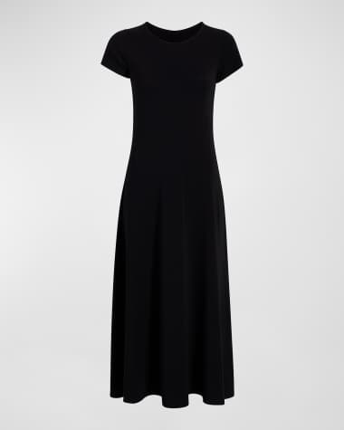 Another Tomorrow Cotton Fitted Tee Dress