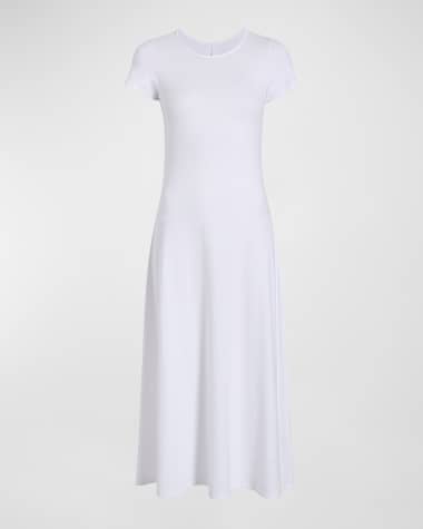 Another Tomorrow Cotton Fitted Tee Dress