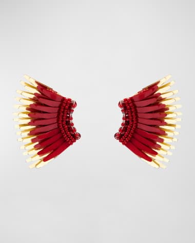 Mignonne Gavigan Mini Madeline Gameday Earrings, Crimson/Gold