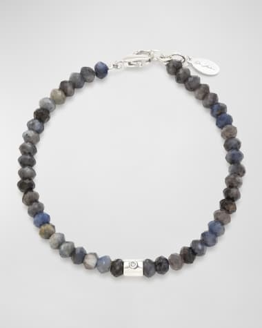Jan Leslie Men's Blue Sapphire Beaded Bracelet
