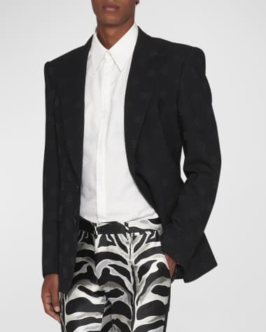 Dolce&Gabbana Men's DG Monogram Jacquard Tuxedo Jacket