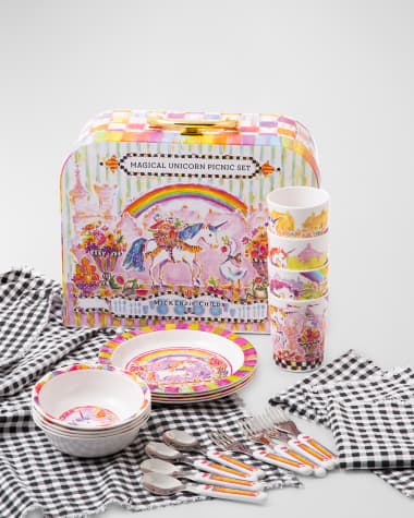 MacKenzie-Childs Magical Unicorn 21-Piece Picnic Set