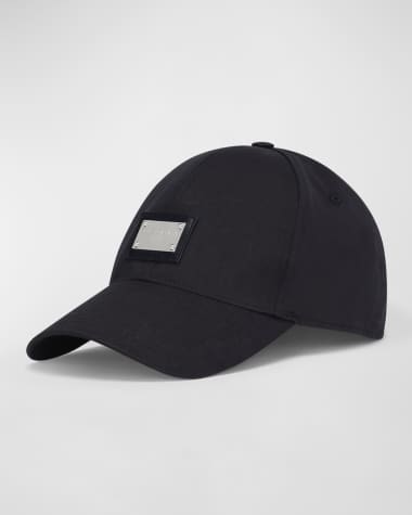 Dolce&Gabbana Men's Logo Plaque Cotton-Stretch Baseball Cap