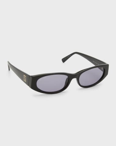 BY FAR Rodeo Round Acetate Sunglasses