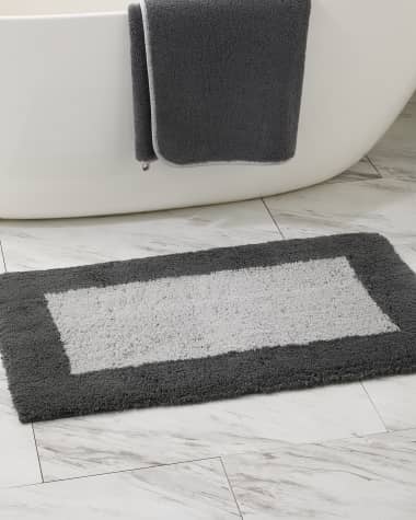 Graccioza Bicolor Bath Rug, 20" x 31"