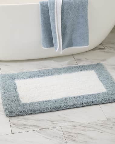 Graccioza Bicolor Bath Rug, 20" x 31"