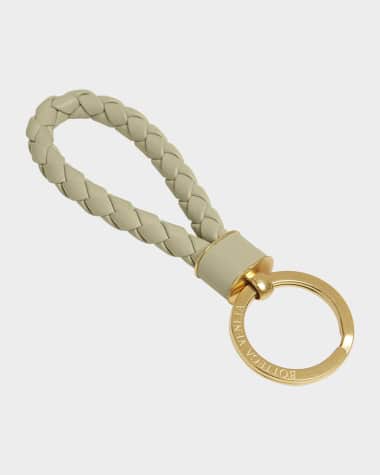 Bottega Veneta Intreccio Napa Lambskin Keychain