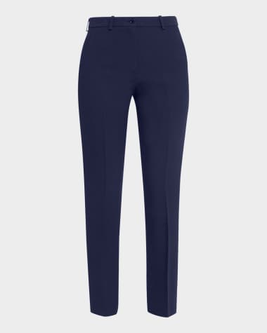 Michael Kors Collection Samantha Double Crepe Sablé Slim-Leg Pants