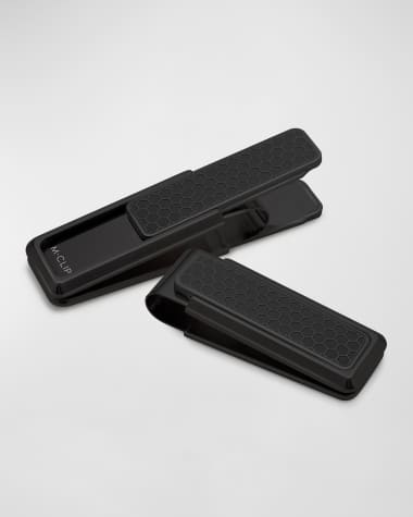 M Clip Men's Honeycomb IP Black Stainless Steel Money Clip