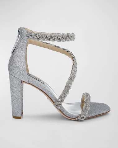 Badgley Mischka Silver Shoes Neiman Marcus