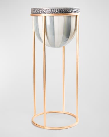 MacKenzie-Childs Sterling Stripe Plant Stand, Tall