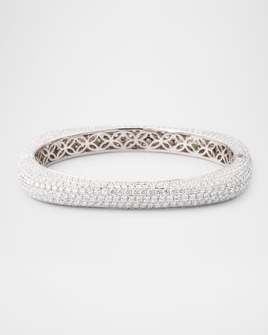 Piranesi 18K White Gold Full Diamond Bangle