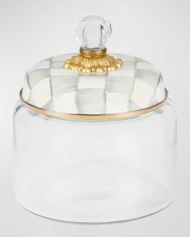 MacKenzie-Childs Small Sterling Check Kitchen Canister