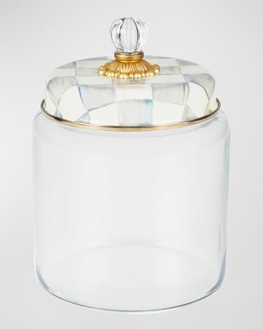 MacKenzie-Childs Sterling Check Kitchen Canister