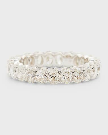 Neiman Marcus Diamonds 18K White Gold Oval Diamond Eternity Band, 3.0tcw