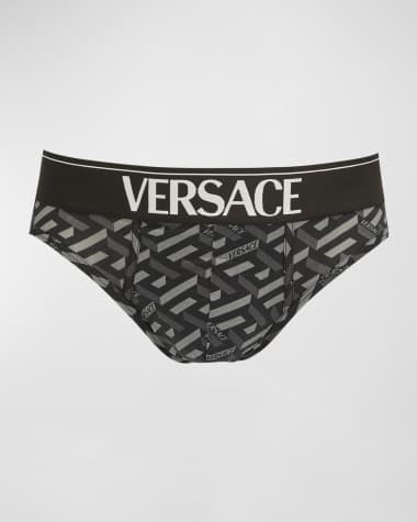 Versace High-Rise Barocco Lace Briefs