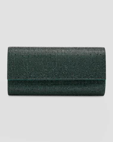 Luxury Green Tone Crystal Beaded Party Clutch For Ladies