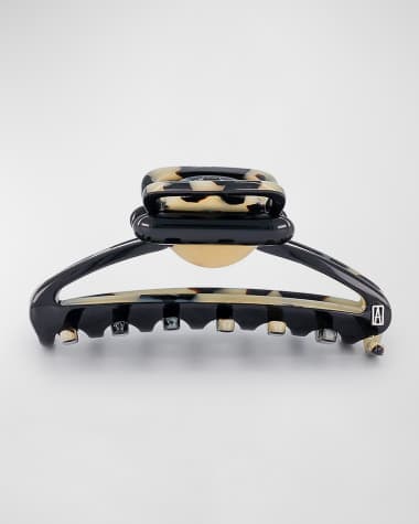 Alexandre de Paris Medium Acetate & Brass Claw Clip