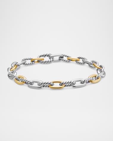 David Yurman DY Madison Chain Bracelet in Silver with 18K Gold, 5.5mm