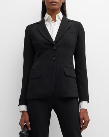 Emporio Armani Textured Single-Breasted Blazer