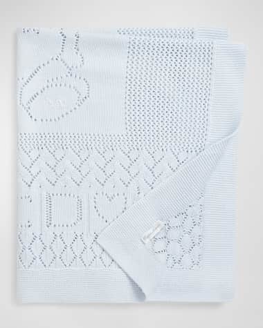Ralph Lauren Childrenswear Boy's Pointelle Teddy Bear Blanket