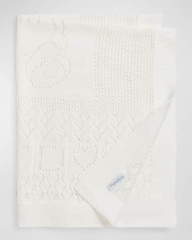 Ralph Lauren Childrenswear Kid's Pointelle Teddy Bear Blanket