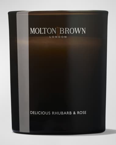 Molton Brown Delicious Rhubarb and Rose Signature Scented Single-Wick Candle, 6.7 oz.