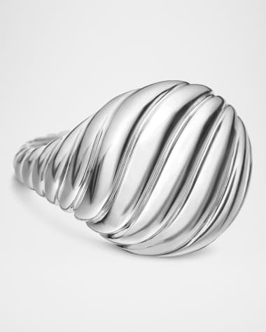 David Yurman Sculpted Cable Pinky Ring in Silver, 13mm